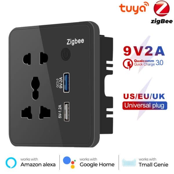 Smart Wall Outlet Sockets Universal WiFi/Zigbee