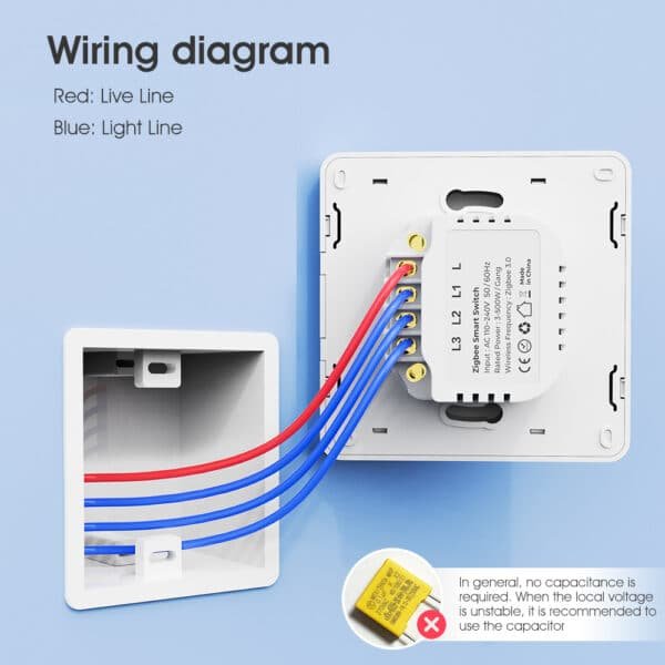 Smart Light Switch Zigbee/WiFi 1/2/3 Gang EU Version